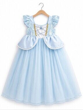 Blue Sparkle Princess Tulle Costume Dress - Kids